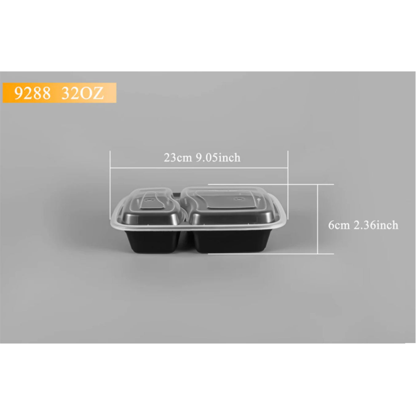 Black Rectangular Plastic Tray With Lid 150 Count