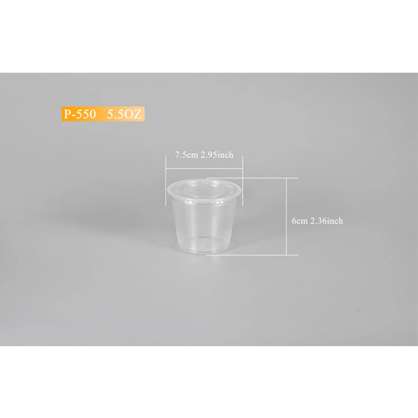 Clear Portion Cups with Lid Set 2500 Count