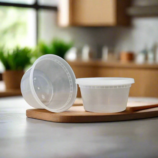 Clear Soup Or Dry Food Containers with Lid 240 Count