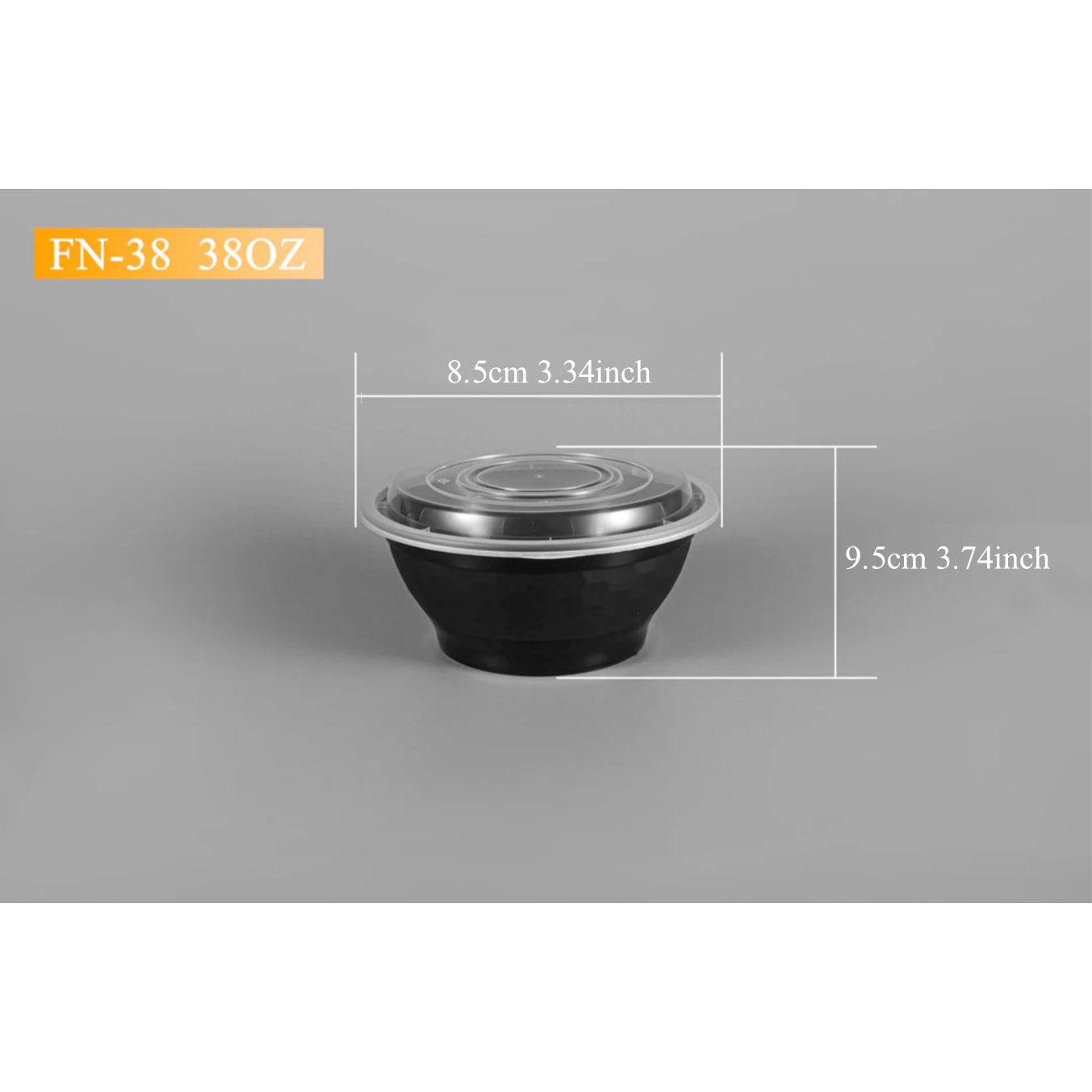 Black Noodle Bowls With Lid 150 Count