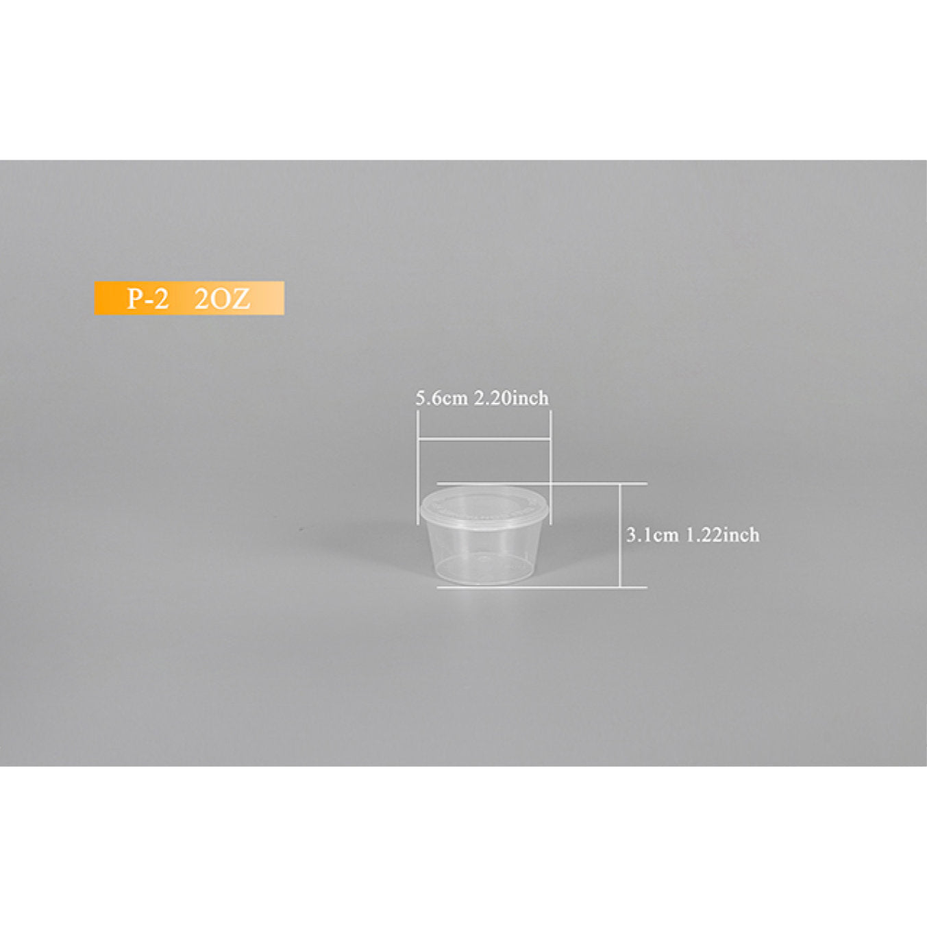 Clear Portion Cups with Lid Set 2500 Count
