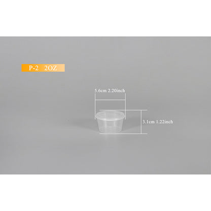 Clear Portion Cups with Lid Set 2500 Count