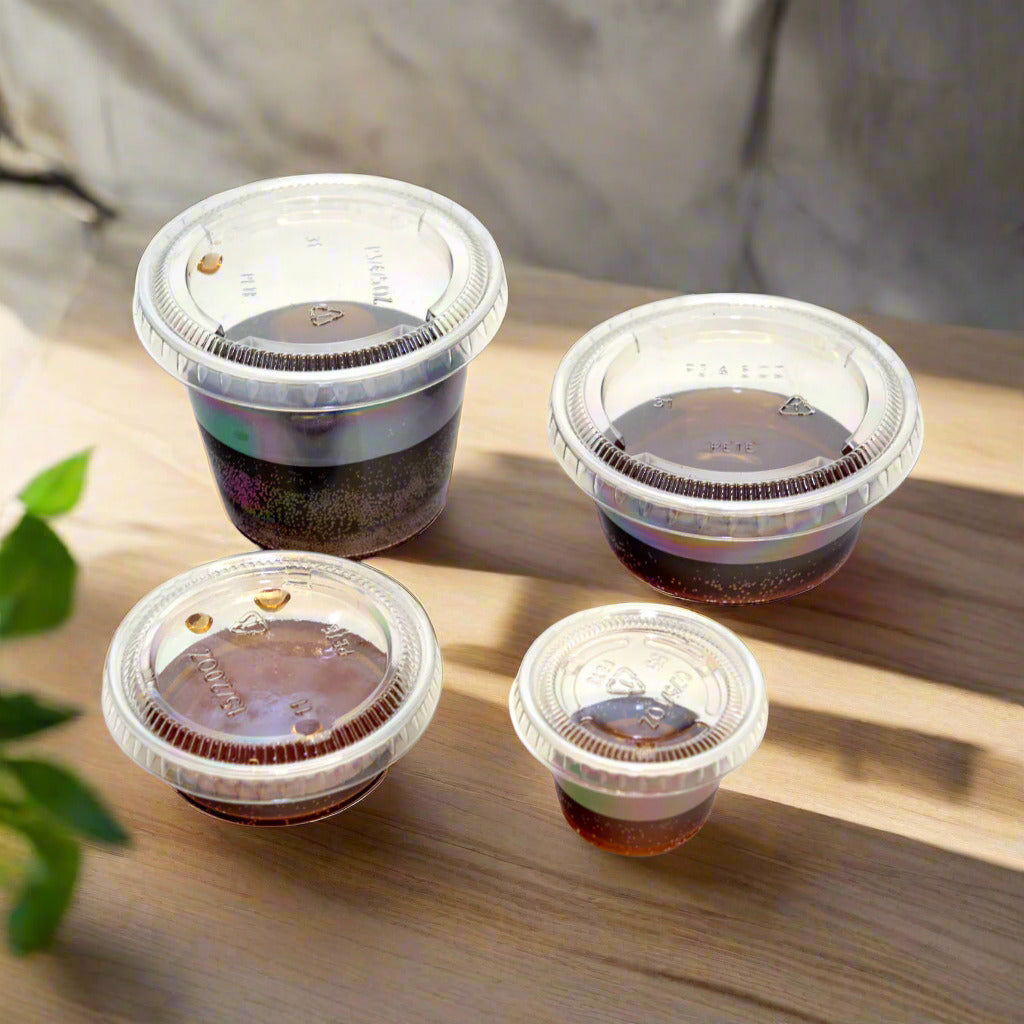 Clear Portion Cups with Lid Set 2500 Count