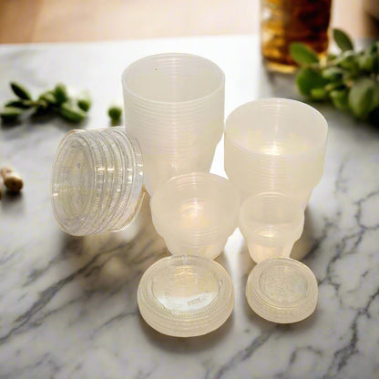 Clear Portion Cups with Lid Set 2500 Count