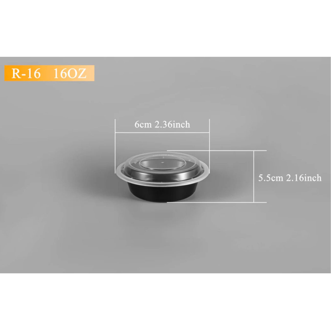 Black Round Bowls With Lid 150 Count