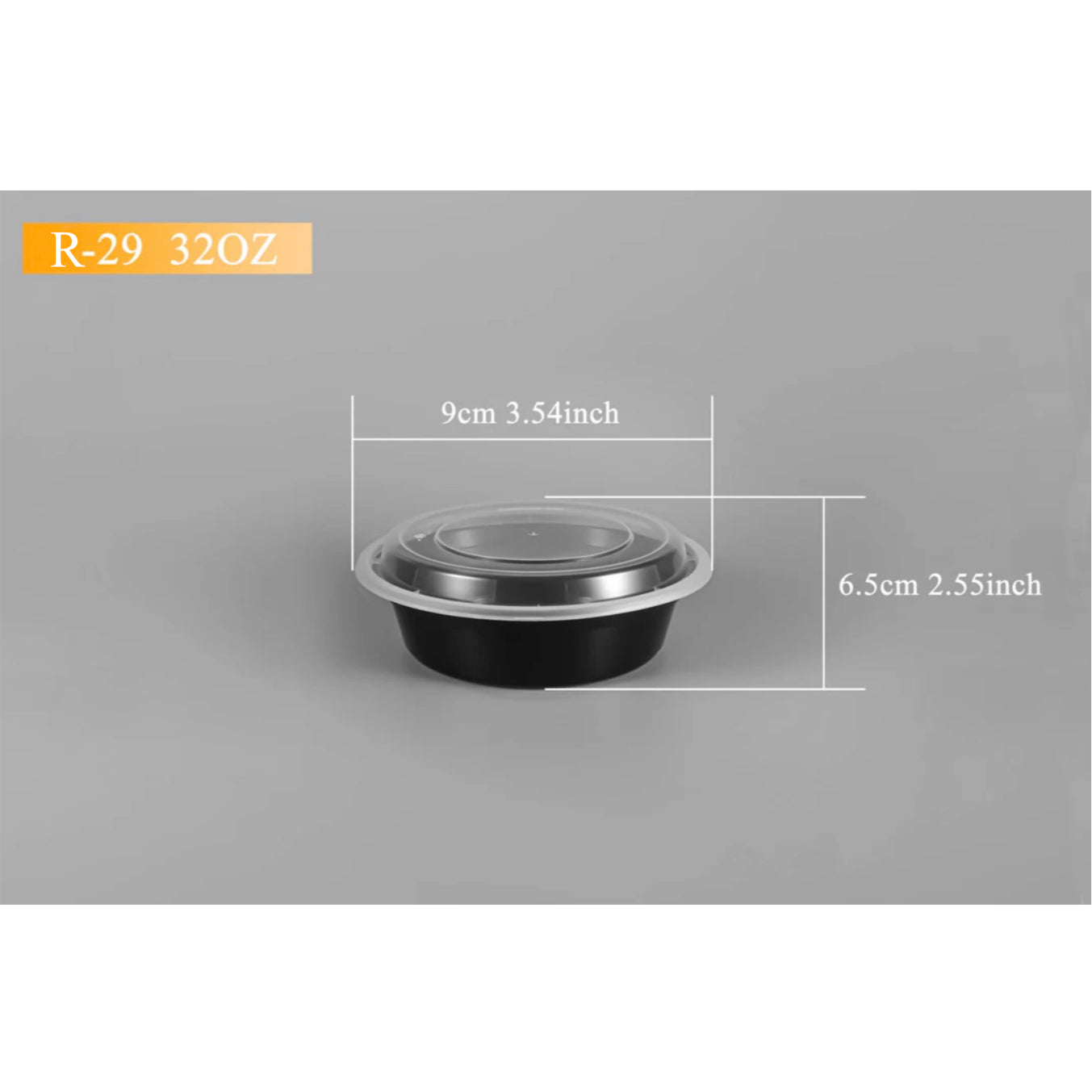 Black Round Bowls With Lid 150 Count