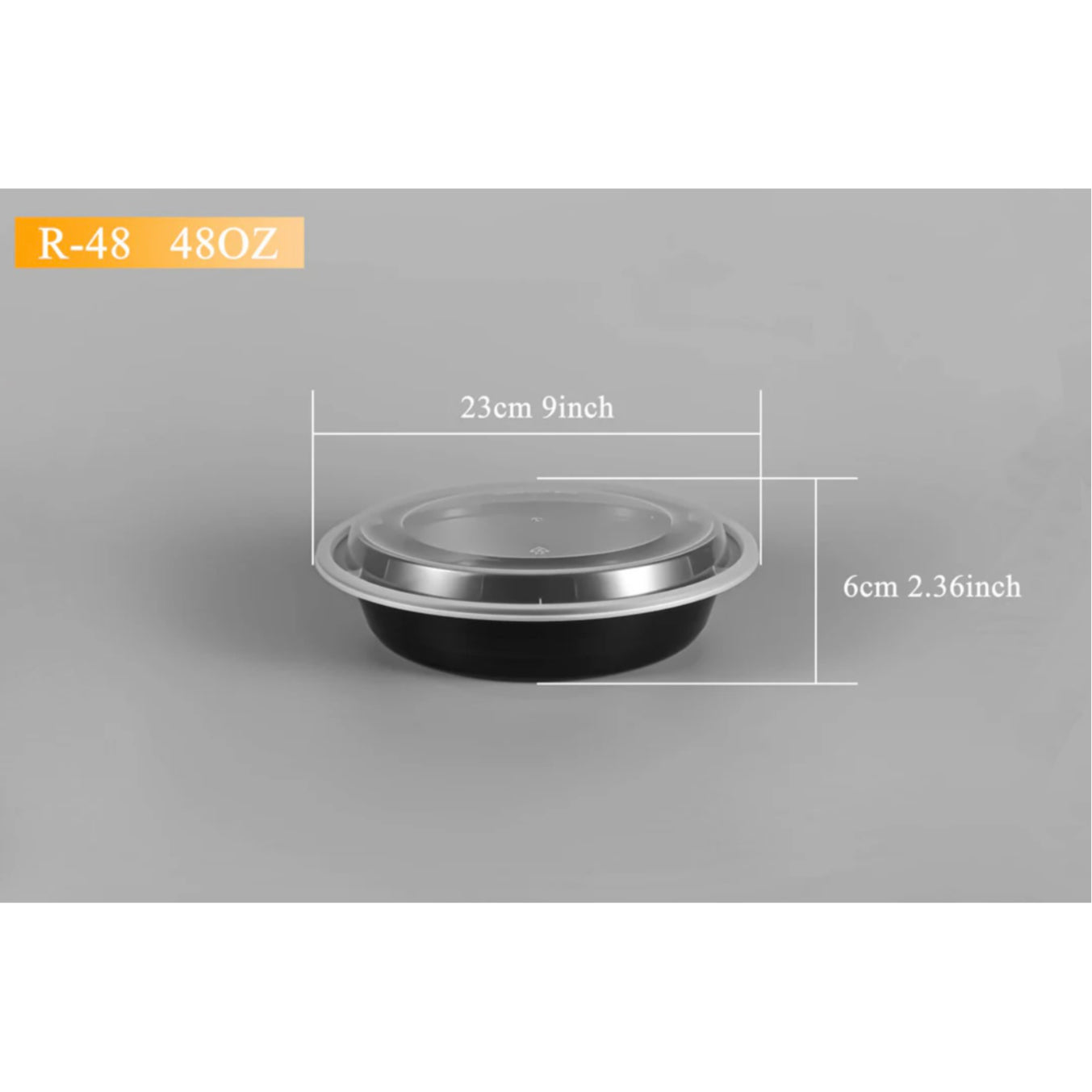 Black Round Bowls With Lid 150 Count