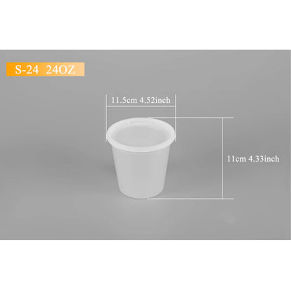 Clear Soup Or Dry Food Containers with lid 240 Count