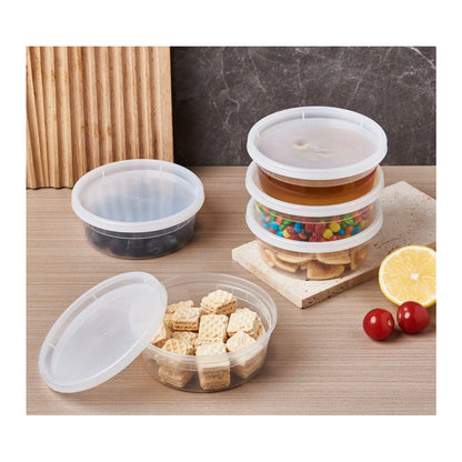 Clear Soup Or Dry Food Containers with lid 240 Count