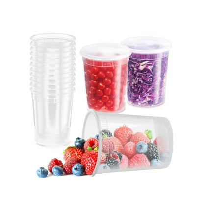 Clear Soup Or Dry Food Containers with lid 240 Count