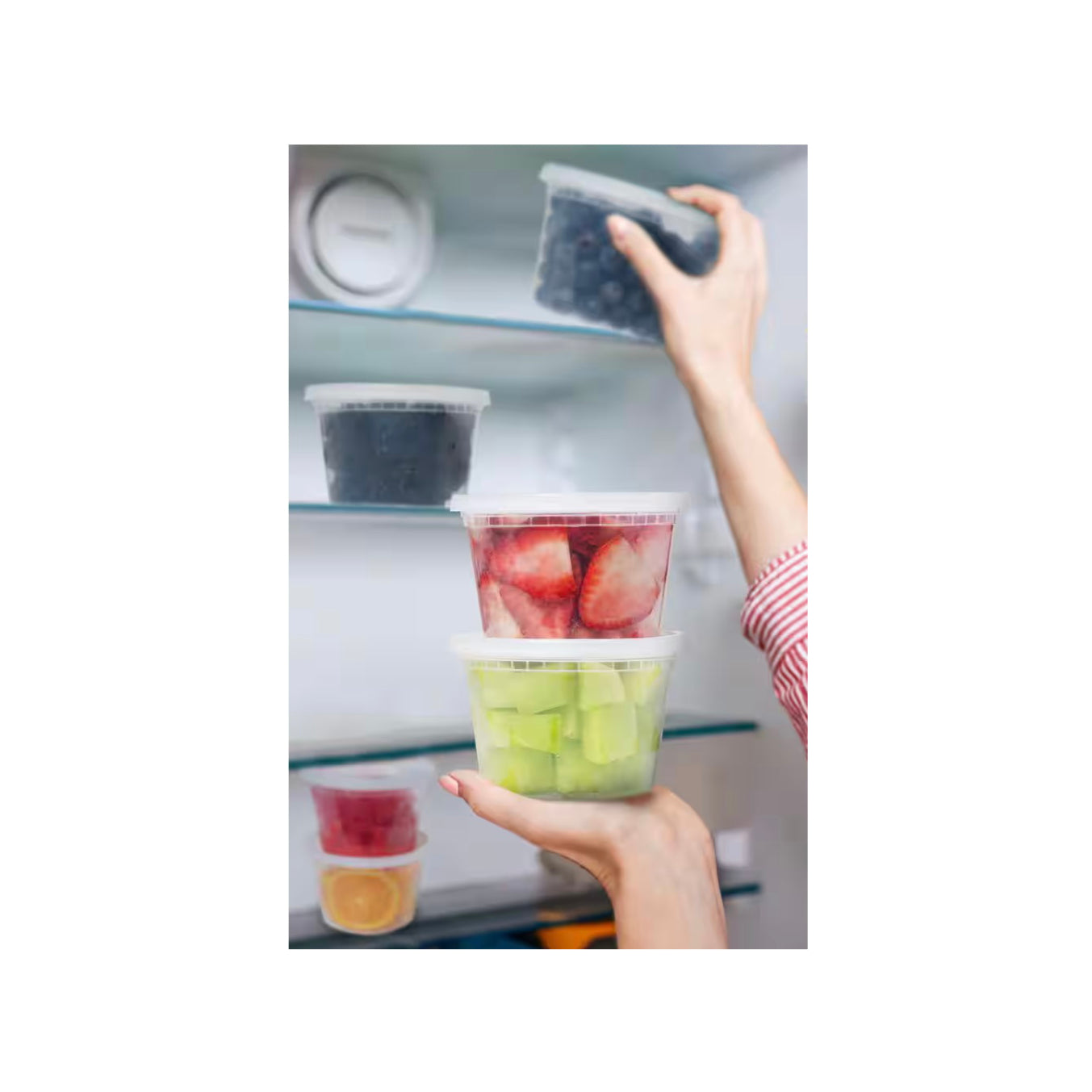 Clear Soup Or Dry Food Containers with lid 240 Count
