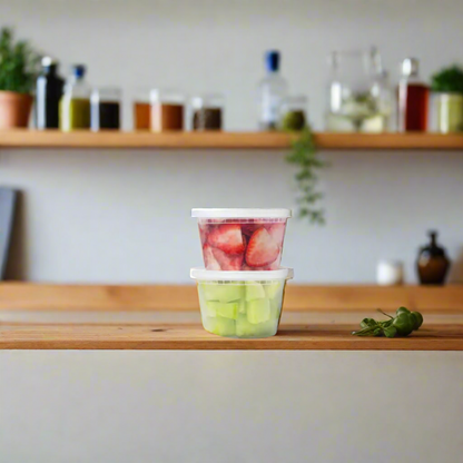 Clear Soup Or Dry Food Containers with Lid 240 Count