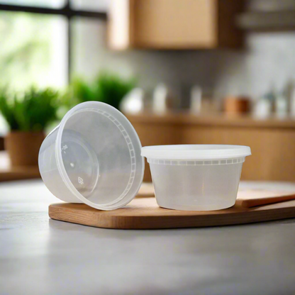 Clear Soup Or Dry Food Containers with Lid 240 Count