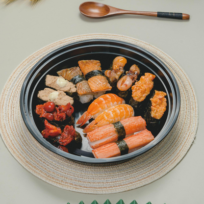 Black Round Bowls With Lid 150 Count