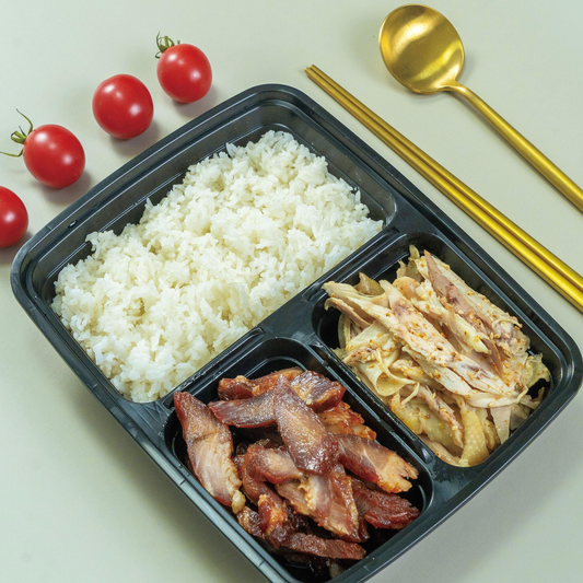 Black Rectangular Plastic Tray With Lid 150 Count